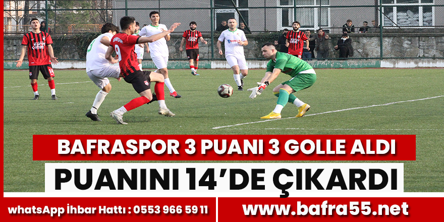 Bafraspor 3 puanı 3 golle aldı