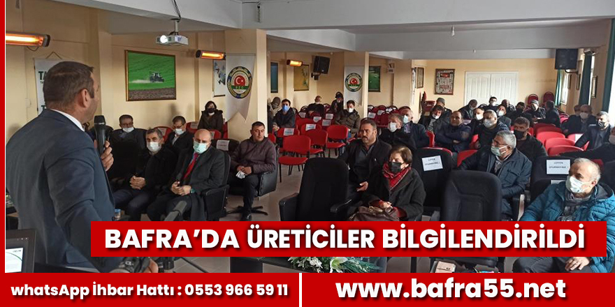 Bafra'da tarım sigortaları bilgilendirme toplantısı