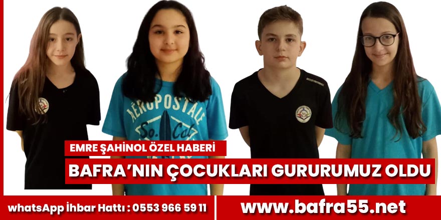 Bafra'nın çocuklarından büyük başarı