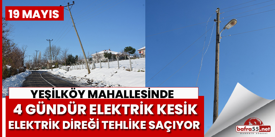 Yeşilköy Mahallesinde 4 Gündür Elektrikler Kesik