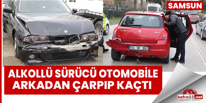 Samsun’da Alkollü Sürücü Otomobile Çarpıp Kaçtı