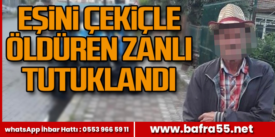 Eşini çekiçle öldüren zanlı tutuklandı