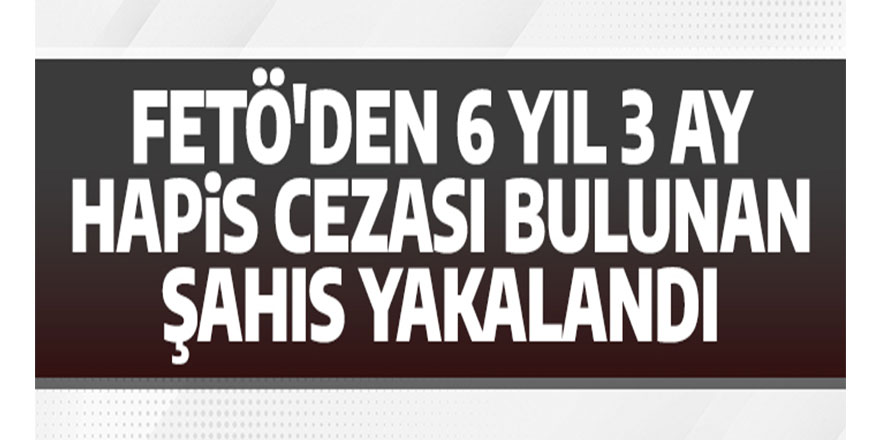 FETÖ'den 6 yıl 3 ay hapis cezası bulunan şahıs jandarma tarafından yakalandı