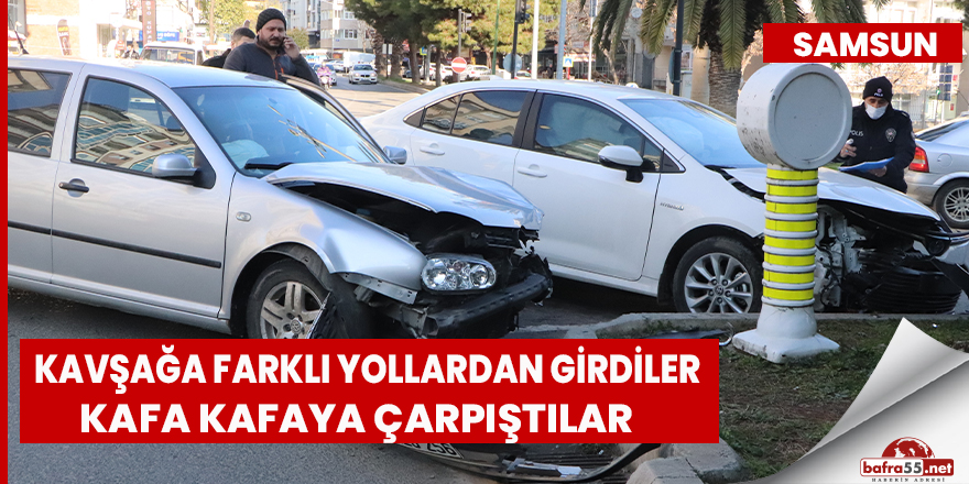 Samsun'da trafik kazası: 2 yaralı