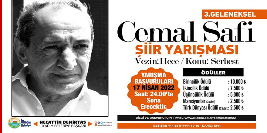 ‘Cemal Safi Şiir Yarışması’nın başvuruları başladı