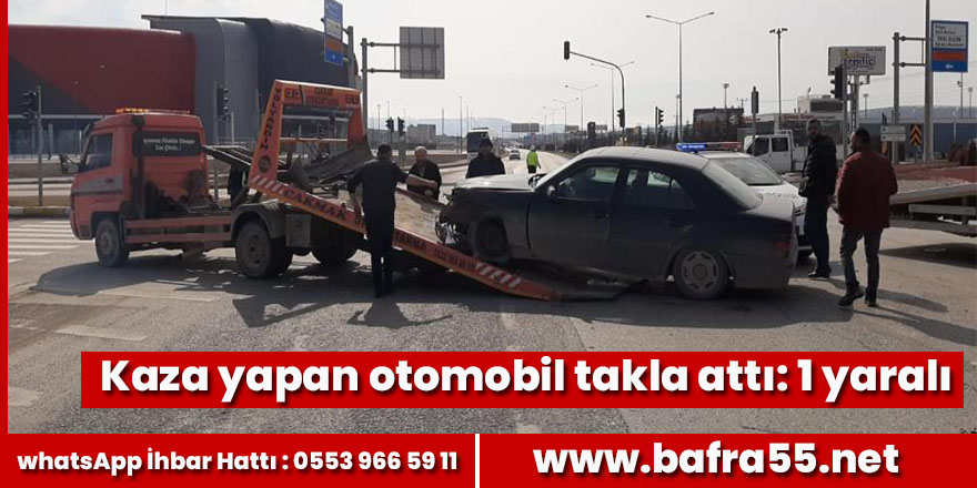 Kaza yapan otomobil takla attı: 1 yaralı