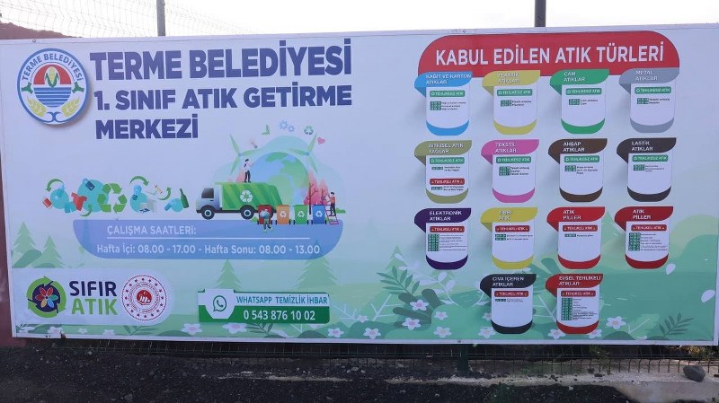 Terme Atık Getirme Merkezi için bakanlık onayı