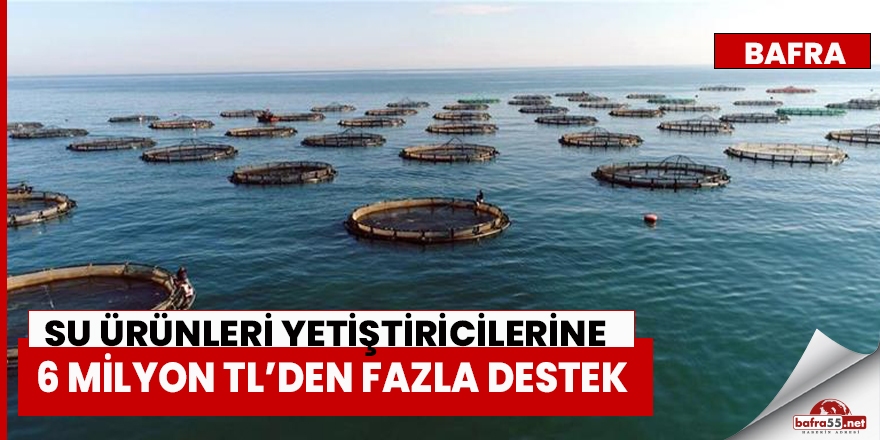 Su ürünleri yetiştiricilerine 6 milyon TL’den fazla destek