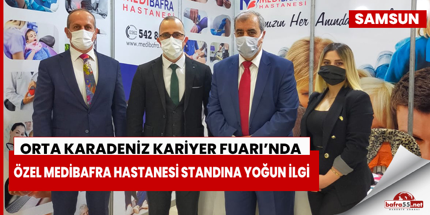 Orta Karadeniz kariyer Fuarı’nda  Özel Medibafra hastanesi standına yoğun ilgi