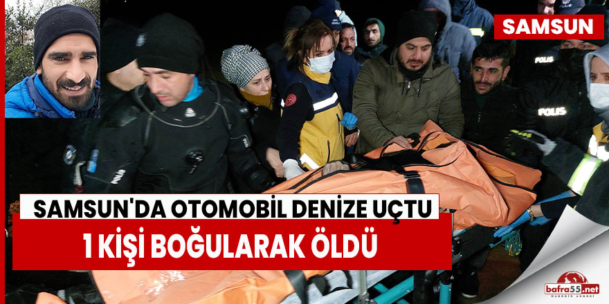 Samsun'da otomobil denize uçtu