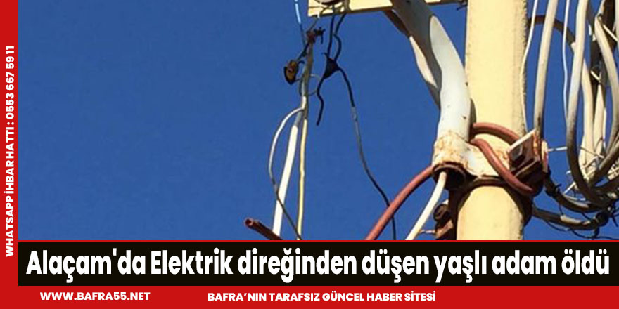 Alaçam'da Elektrik direğinden düşen yaşlı adam öldü