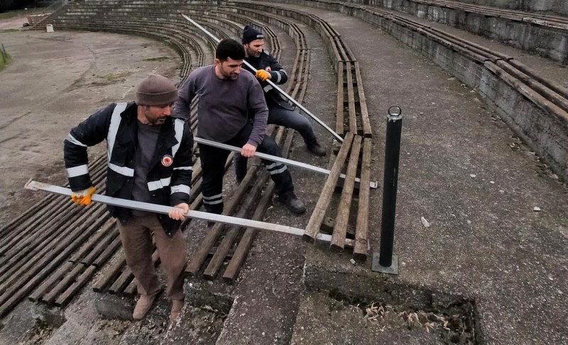 Doğu Park Amfitiyatroda TEKNOFEST hazırlığı