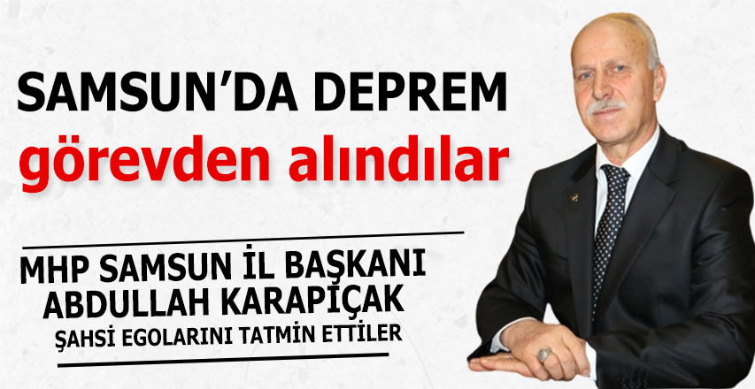 Samsun MHP'de deprem