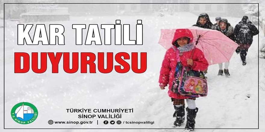 Sinop Valiliği'nden 'kar tatili' açıklaması