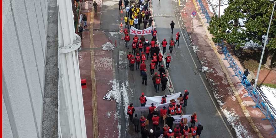 Samsun'da sendikalardan yürüyüş ve miting