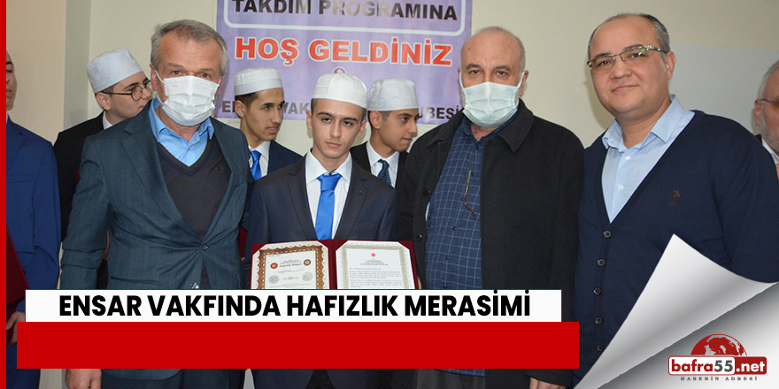 ENSAR VAKFINDA HAFIZLIK MERASİMİ