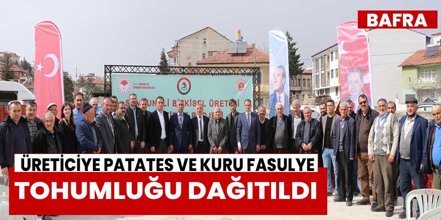 Bafra'da Üreticiye Patates Ve Kuru Fasulye Tohumluğu Dağıtımı