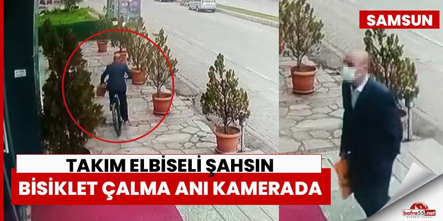 7 bin TL'lik bisikletin çalınma anı kamerada