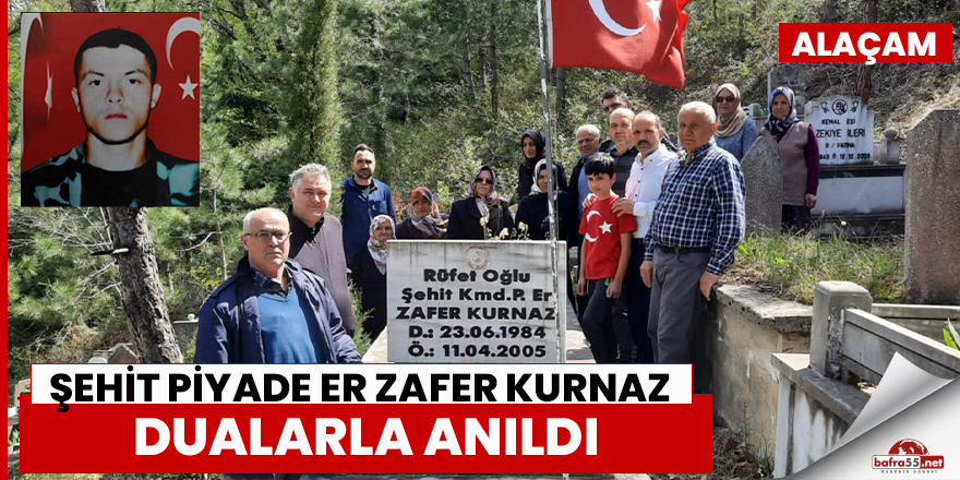 Alaçam'da şehit asker dualarla anıldı