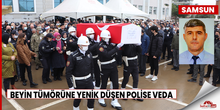 Beyin tümörüne yenik düşen polise veda