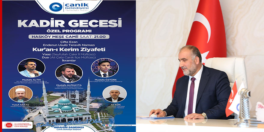 Canik’te “Kadir Gecesi” özel programı