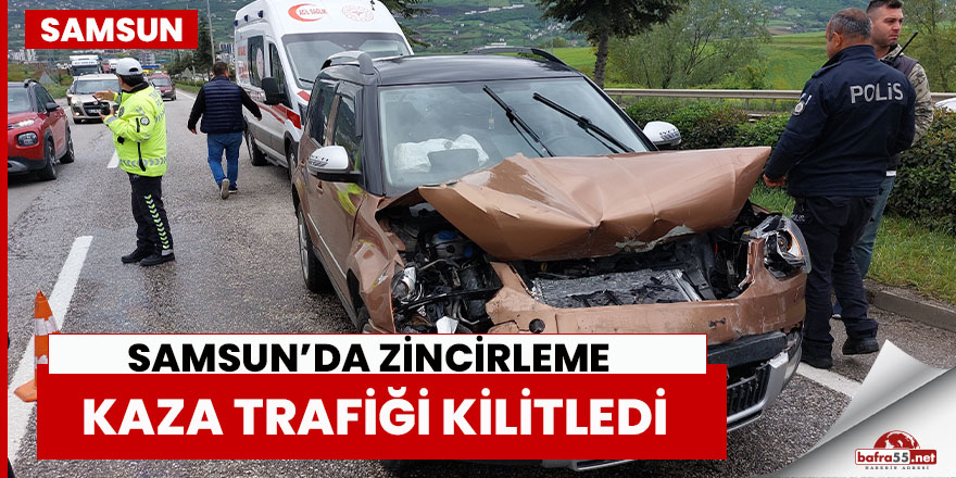 Samsun'da Zincirleme Trafik Kazası