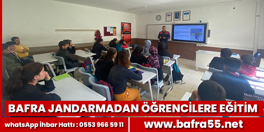 Bafra Jandarma'dan Lise Öğrencilerine Eğitim