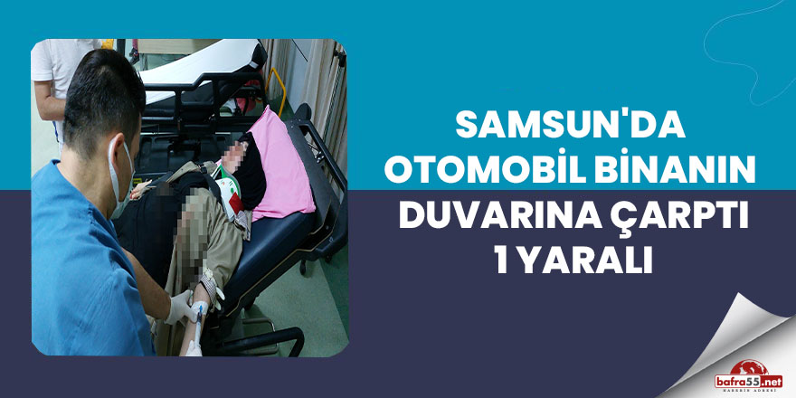 Otomobil binanın duvarına çarptı