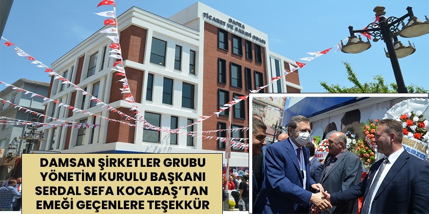 Damsan Şirketler Grubundan Teşekkür