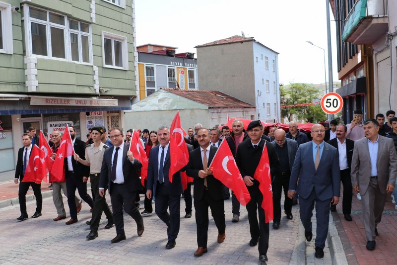 Havza’da Bayrak Yürüyüşü ve ilk miting coşkusu