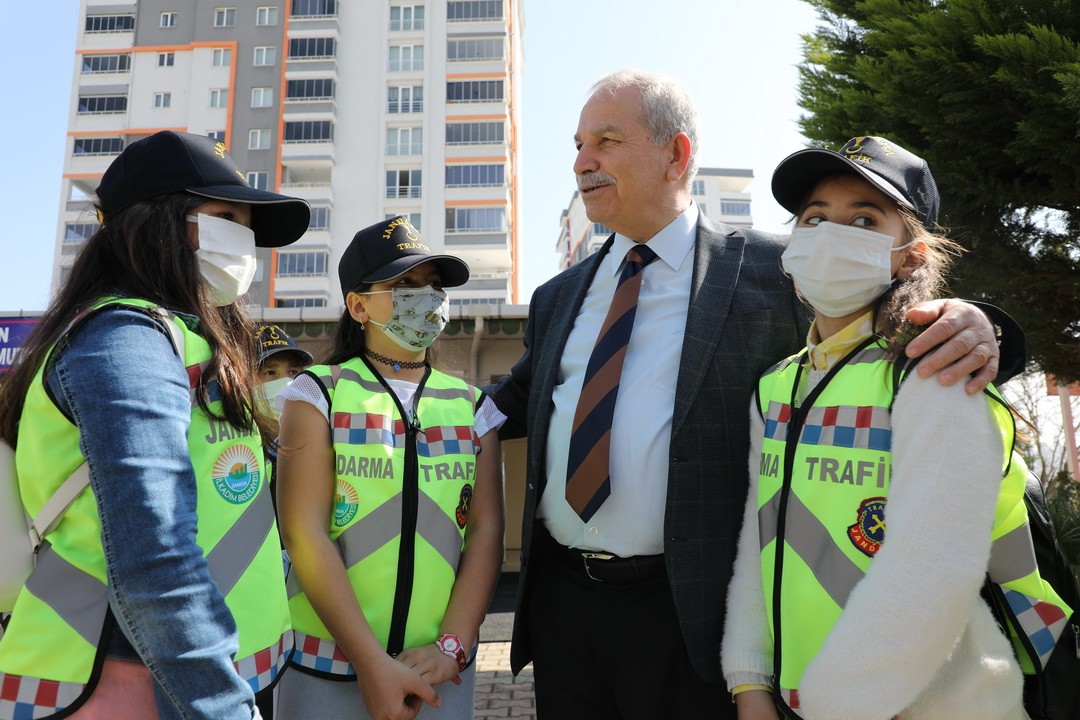 Samsun'da kırsal mahalle çocuklarına trafik eğitimi