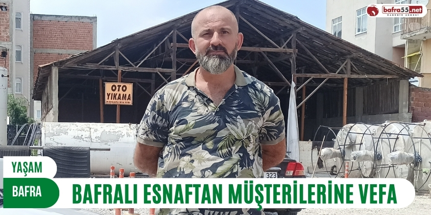 Bafralı Esnaftan Müşterilerine Vefa