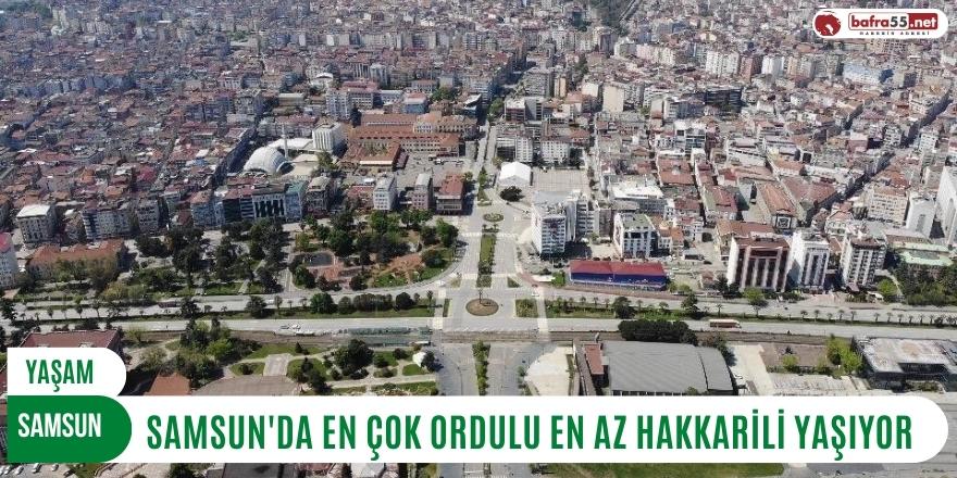 Samsun’da en çok Ordulu, en az Hakkarili yaşıyor