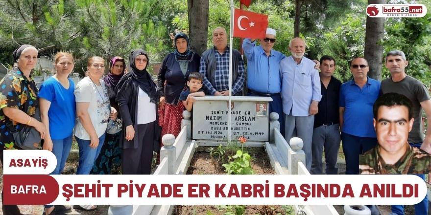 Şehit piyade er kabri başında anıldı