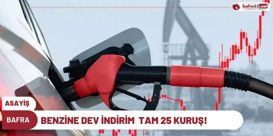 Benzine dev indirim tam 25 kuruş (!)