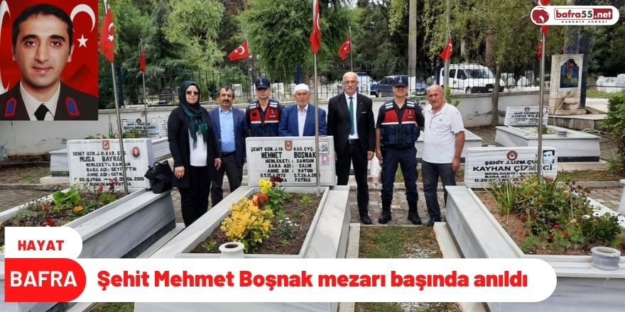 Şehit Mehmet Boşnak mezarı başında anıldı