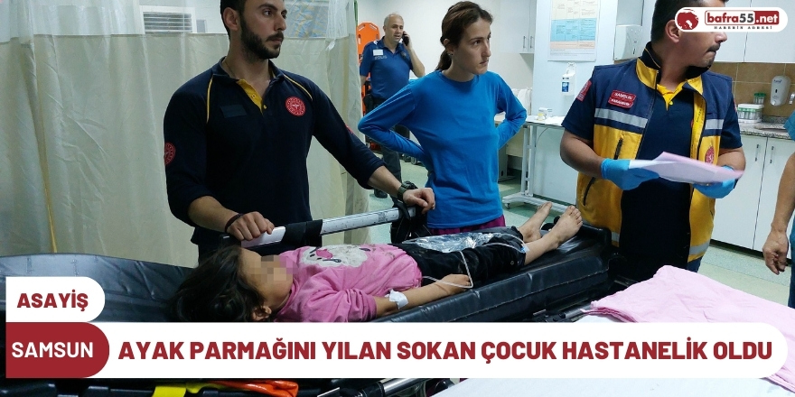 Ayak parmağını yılan sokan 7 yaşındaki çocuk hastanelik oldu