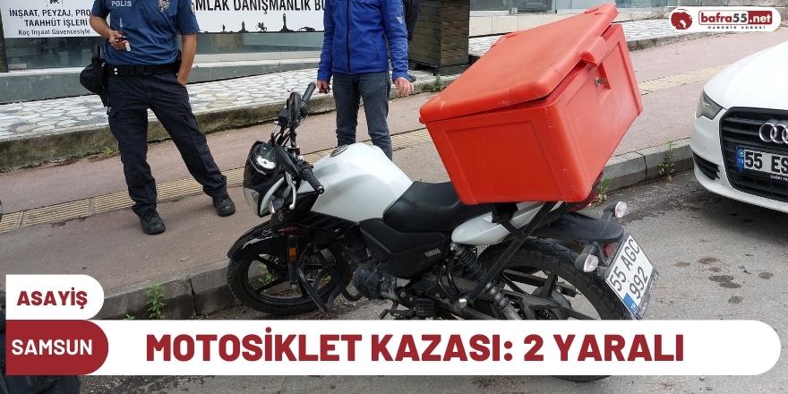 Samsun'da motosiklet yayaya çarptı: 2 yaralı