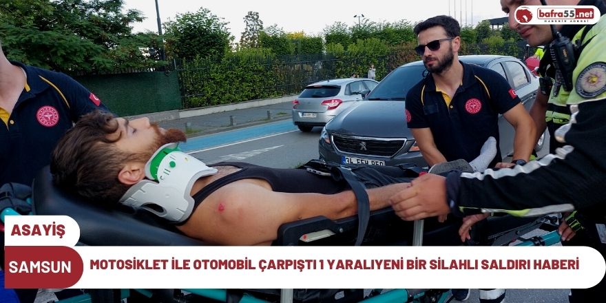 Motosiklet ile otomobil çarpıştı: 1 yaralı