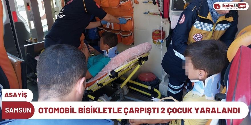 Otomobil Bisikletle Çarpıştı 2 Çocuk Yaralandı