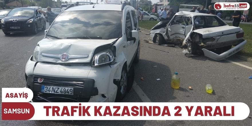 Samsun'da Trafik Kazasında 2 Yaralı