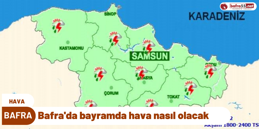 Samsun'da bayramda hava nasıl olacak