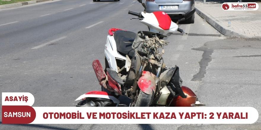 Otomobil ve Motosiklet Kaza Yaptı: 2 Yaralı