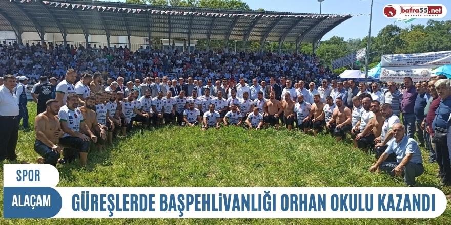 Alaçam güreşlerinde Orhan Okulu başpehlivan oldu