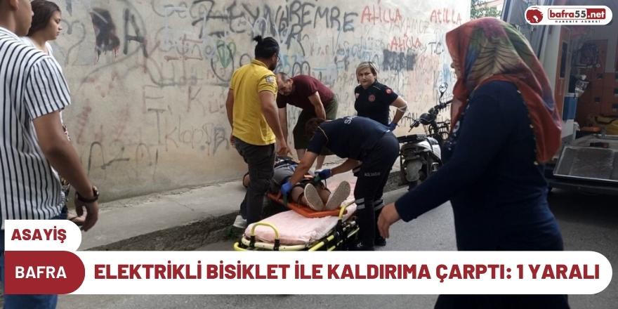 Bafra'da Elektrikli Bisiklet Kaldırıma Çarptı: 1 Yaralı