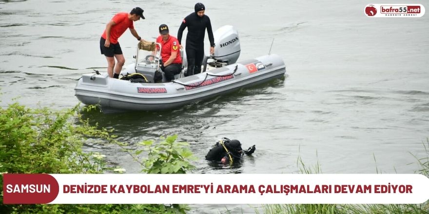 Denizde kaybolan Emre'yi arama çalışmaları devam ediyor