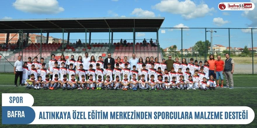 ALTINKAYA ÖZEL EĞİTİM MERKEZİNDEN SPORCULARA MALZEME DESTEĞİ