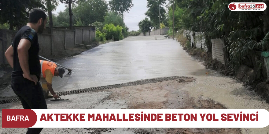 Aktekke Mahallesinde Beton Yol Sevinci