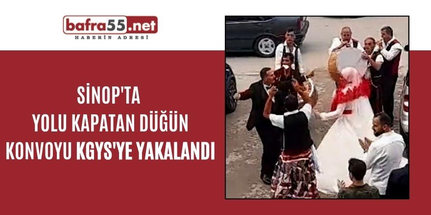 Sinop'ta Yolu Kapatan Düğün Konvoyu KGYS'ye Yakalandı
