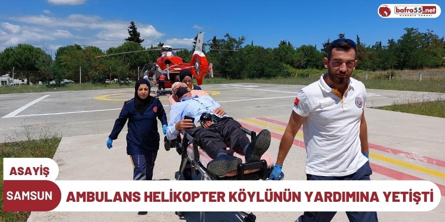 Ambulans Helikopter Köylünün Yardımına Yetişti